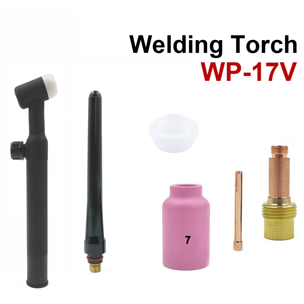 6pcs TIG torcia GTAW Gas tungsteno pistola di saldatura ad arco Argon aria raffreddata valvola a Gas WP17/WP17F/WP17FV/WP17V flessibile collo torcia