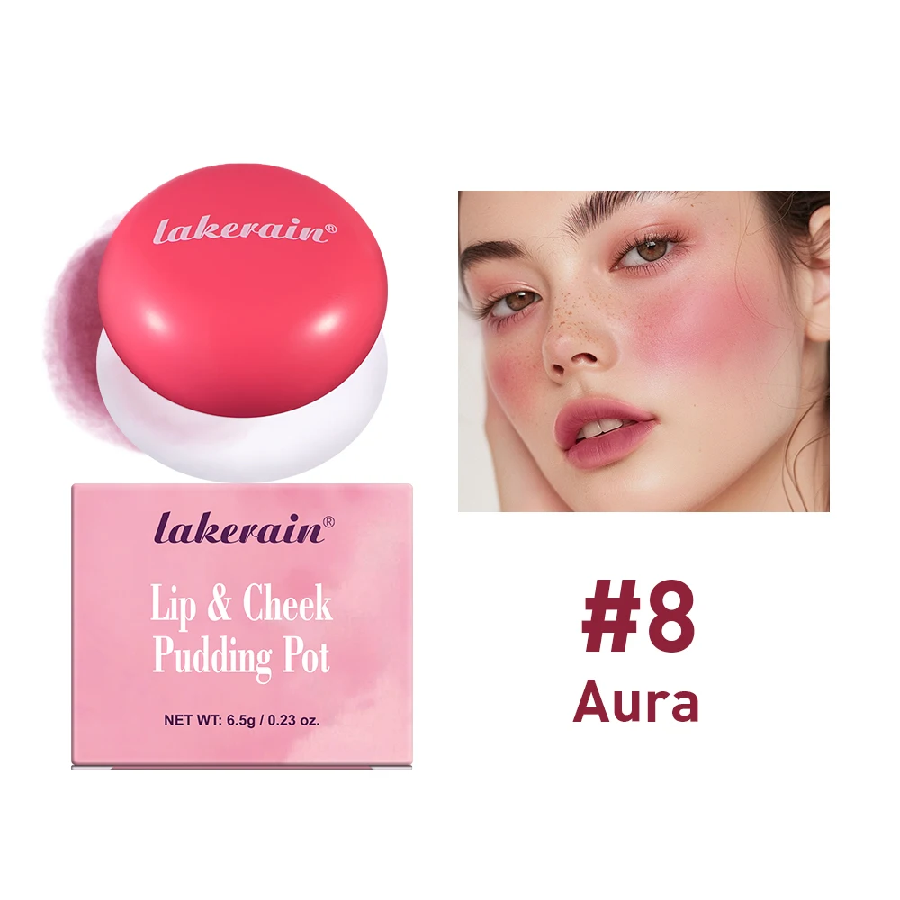 Lip&Cheek Blurry Pudding Pot Face Blusher Pink Blush Baby Makeup Blush Buildable Lightweight  Multi-Use Soft Matte Finish Palett