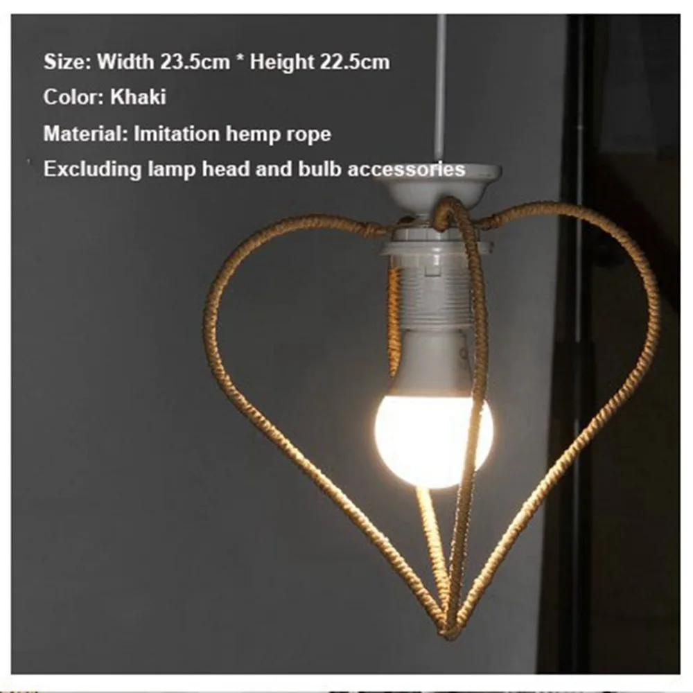 

New Imitation Hemp Rope Woven Lampshade Parts 6 Styles Restaurants Lampshade Lighting Fixtures Cover
