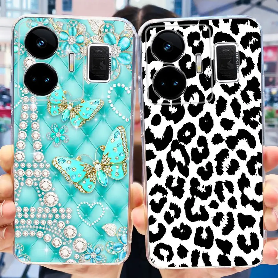 Fashion Pattern Phone Case For Realme GT Neo 5 GT3 240W Soft Silicone TPU Back Cover For Realme GT3 GT Neo5 RMX3706 RMX3709