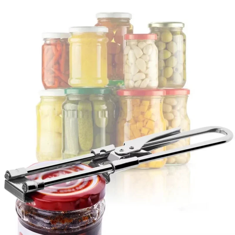 Adjustable Multi-Function Bottle Opener Stainless Steel Lids Off Jar Opener Labor-Saving Screw Can Opener For Kitchen Tools