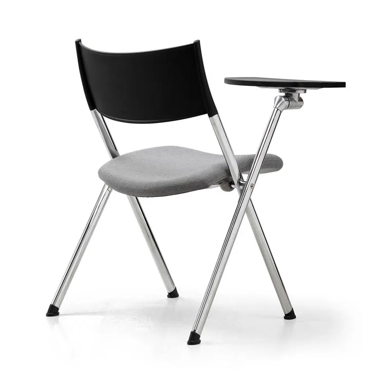 Training chair, with tablet, folding, multi-function meeting, reporter, with wheel, news, school