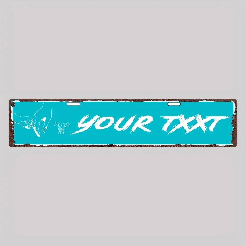 CIFbuy Custom Family Affection Metal Sign, Personalized Text, Bar Club Wall Decor, Decor‑Only Plaque