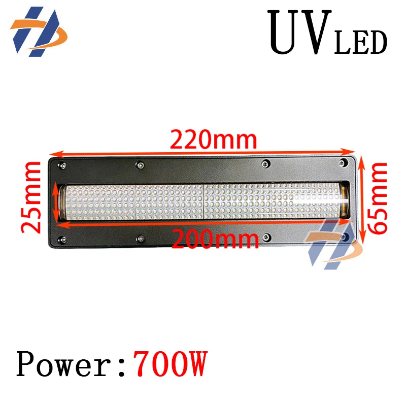 

High-Power 700W UVLED Ink Varnish Drying Curing Lamp 200*25mm For Ricoh G5 Konica Flatbed Printer Quick Dry Light Good Quality