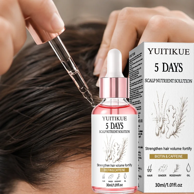 YUITIKUE 5 Days Scalp Nutrient Serum 30ml - Biotin Caffeine Ginger Rosemary For Hair Growth