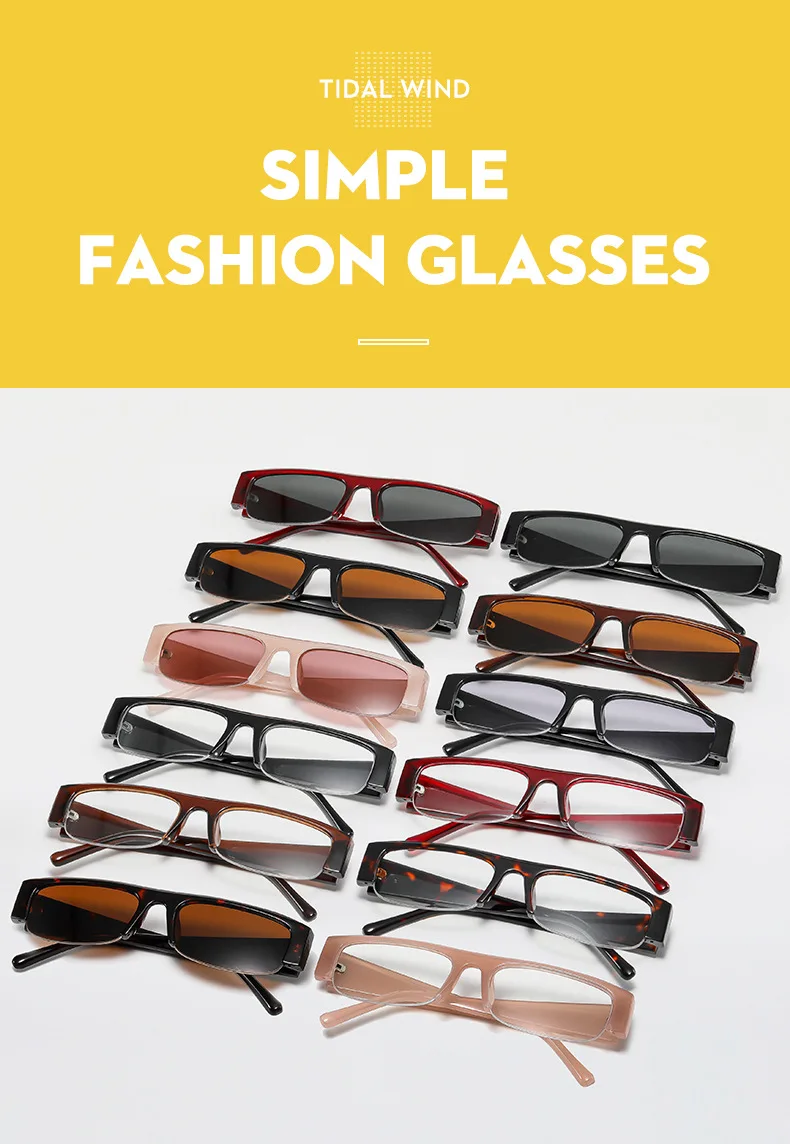 Halbrahmen-Sonnenbrille mit kleinem Rechteck und Farbverlauf für Damen, neue Vintage-Sonnenbrille in Schwarz-Rot, sexy Sonnenbrille für Damen, Fahrbrille. – Detail 4