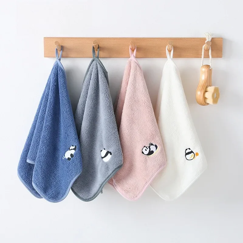 

Детское полотенце с рисунком панды, хлопковое полотенце для лица, рук для детей и взрослых, мягкая впитывающая детская мочалка для душа, банное полотенце 50x25 см