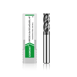 Gamont-Black Nano Endmills Coating, Tungsten Steel, Carbide Flat End Mills, CNC Mechanical Machining, Filling, 4-Flute, HRC55 8 Main Sales CNC Router Madeira - №6