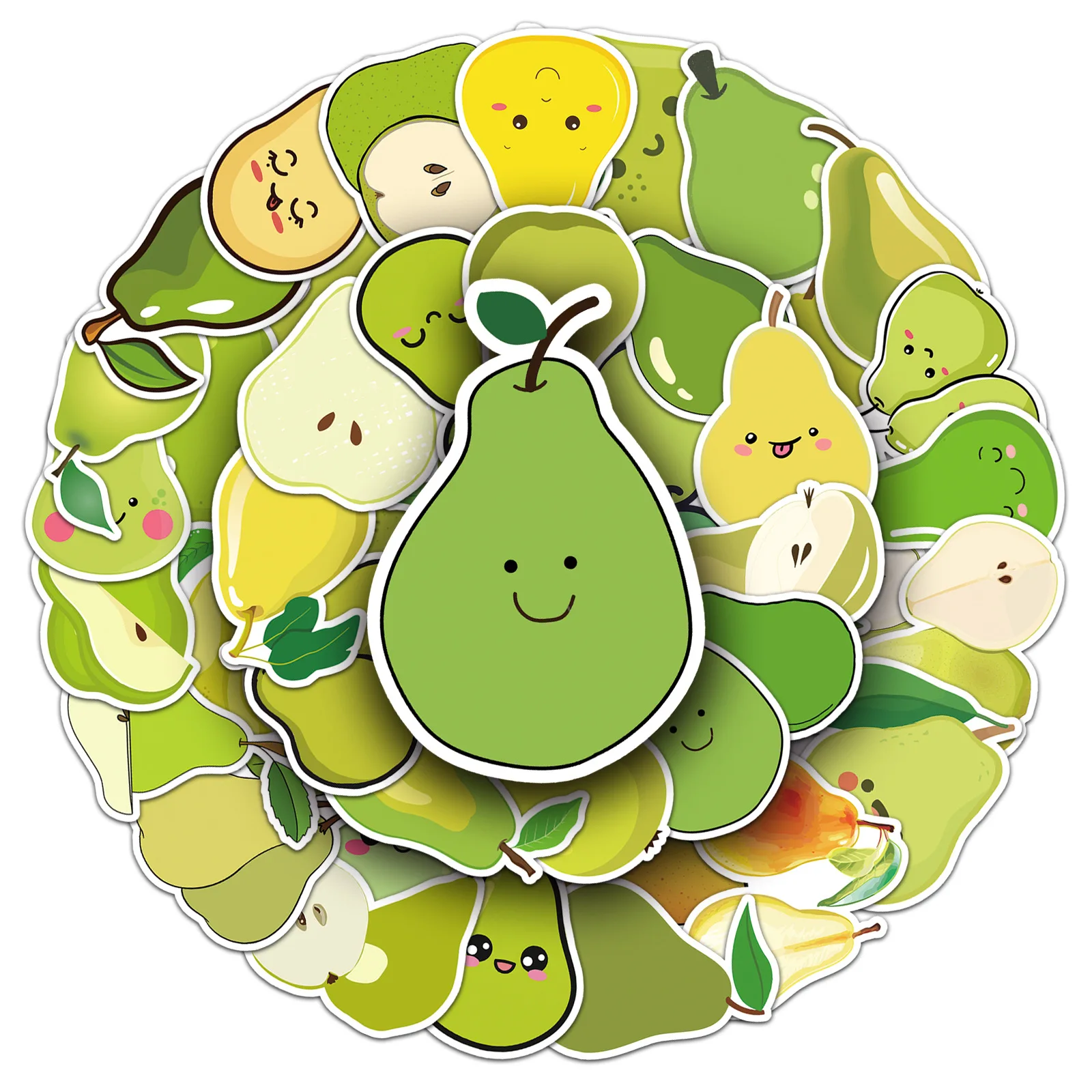 10/30/50 قطعة الكمثرى الكتابة على الجدران ملصقات شخصية الكرتون لطيف الفاكهة الديكور ملصقات الإبداعية DIY بها بنفسك الغيتار كوب ماء سكيت