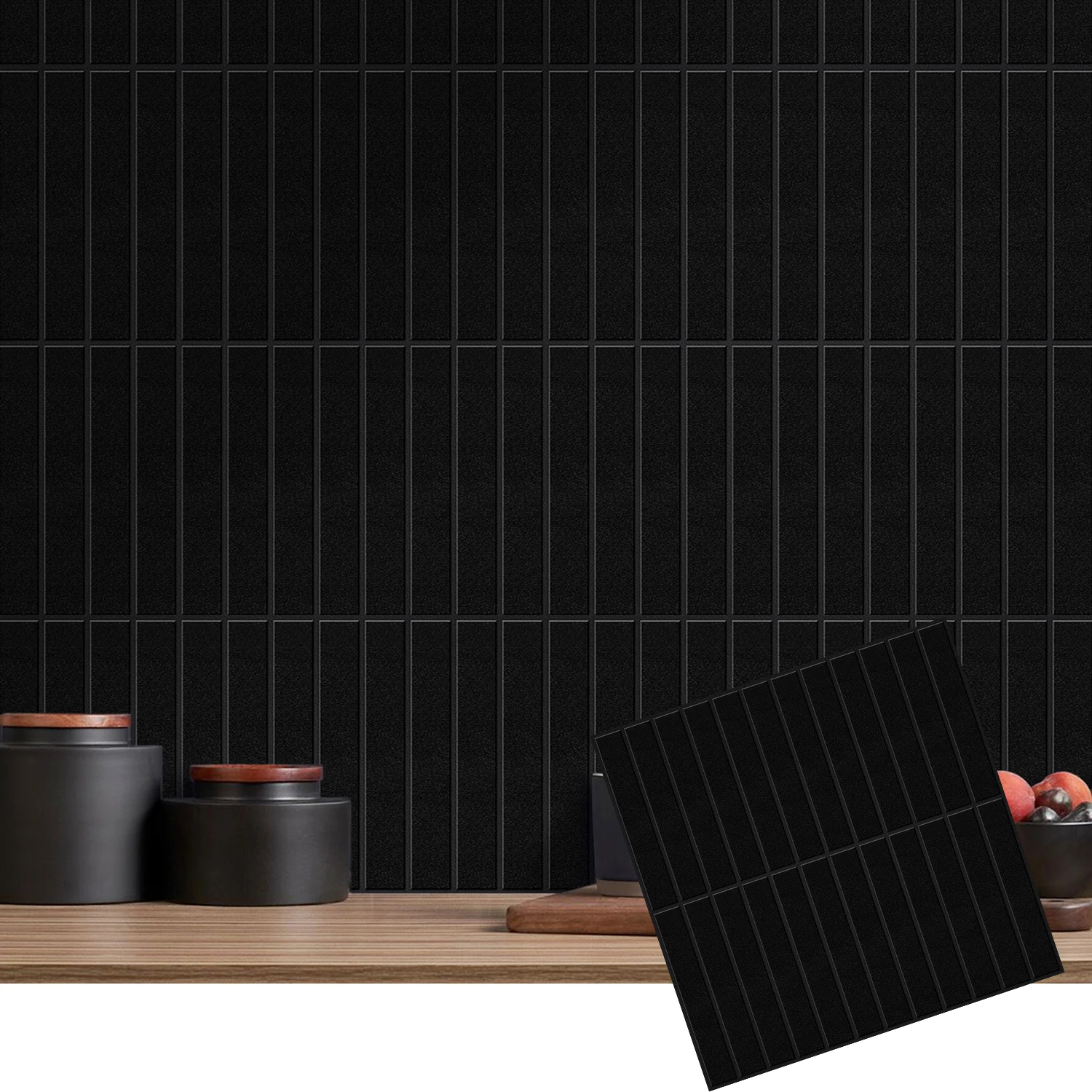 10 Sheets 3D Oblong Wall Sticker Self Adhesive Wall Tiles Farmhouse Kitchen Backsplash Waterproof Wallpaper for Home Application