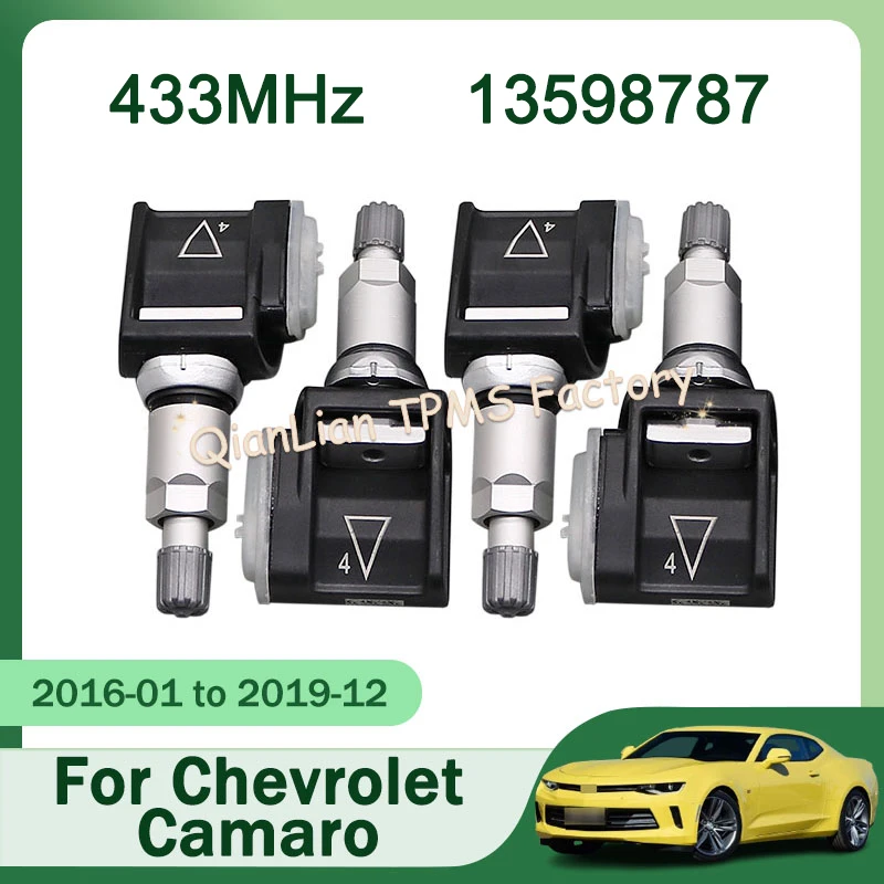 

13598787 Датчик давления в шинах TPMS для Chevrolet Camaro 2016-2019 433 МГц 1/4 шт. Система контроля давления в шинах 13540598