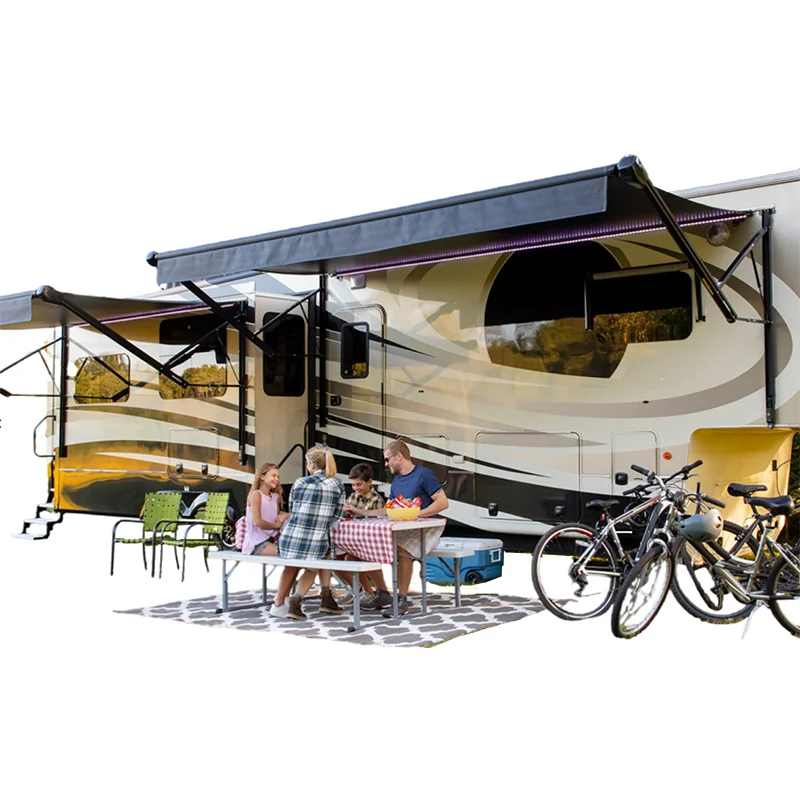 Caravan 12V Extend Aluminum Alloy Frame Camper RV Awning Electric Retractable Sunshade