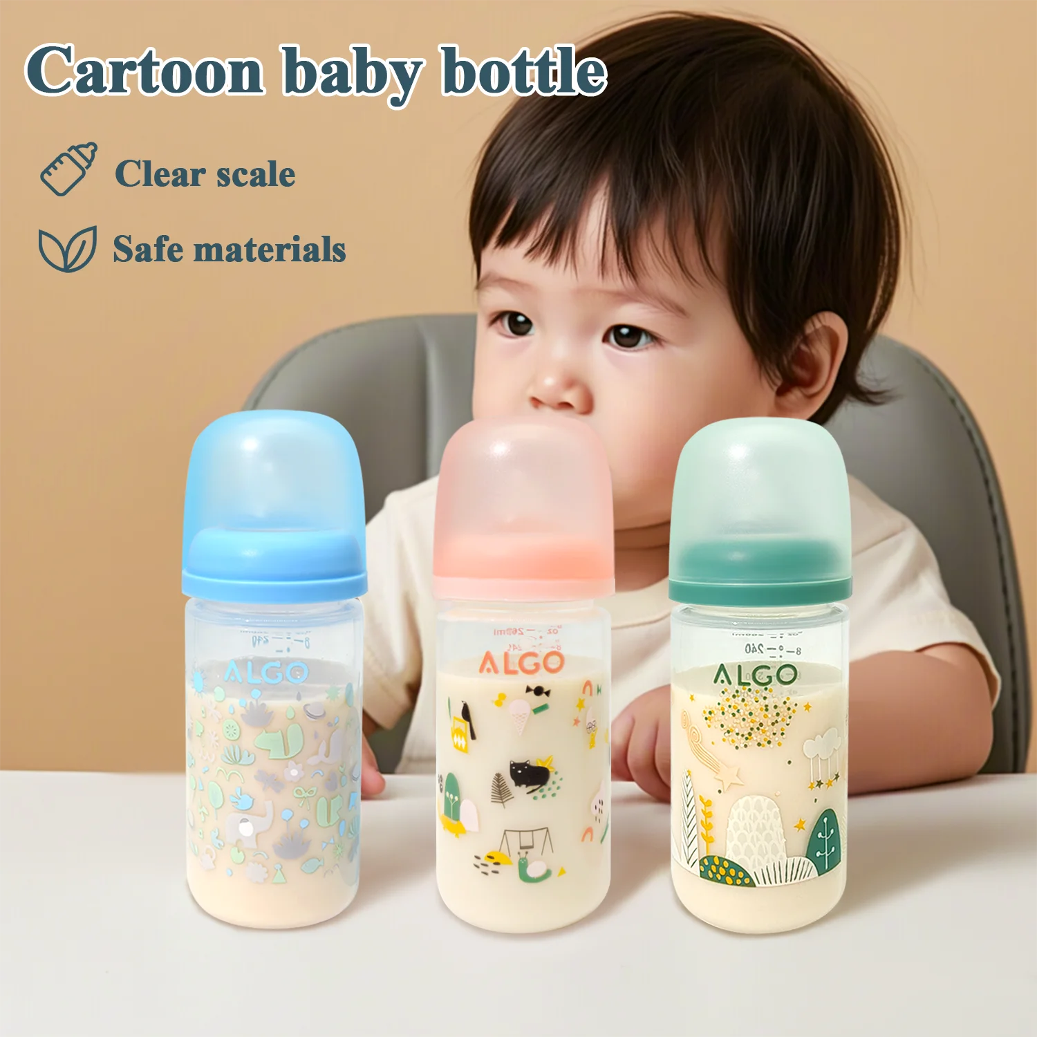 

260 мл Детская бутылочка Mother's Milk Real Feel с широким горлышком — идеально подходит для новорожденных — изготовлен из полипропиленового пластика — насадка против газа