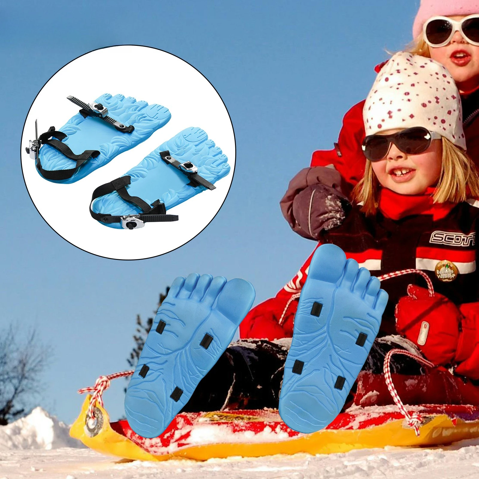 

Ski Board Shoes Mini Ski Shoes Outdoor Sports Snowboard Sledge Big Feet New