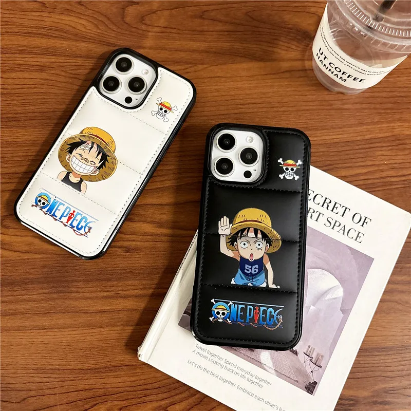 Japan Anime Cute Child L-Luffys Phone Case for Samsung Galaxy S22 S23 S24 S25 Ultra Plus S25Ultra ONE Down Jackets Cover Capa