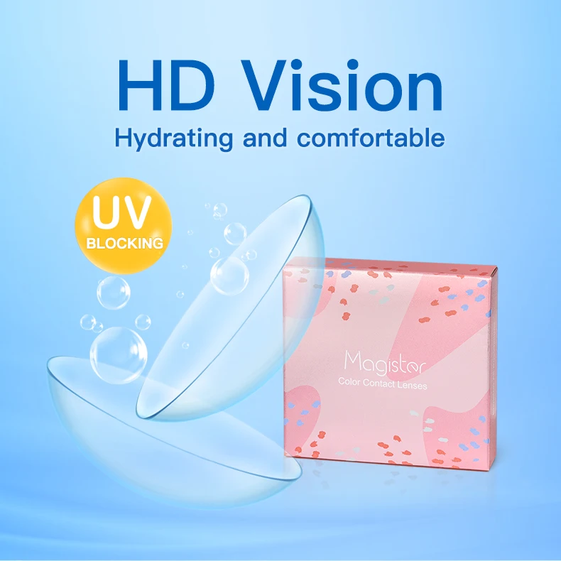 Magister Contact Lenses for Vision Correction Lenses with Diopters Clear Lens With Degree Myopia Power Prescription Lens 1 Pair