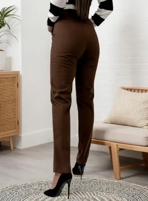 

2026 Autumn Winter Elegant Sexy New Women's High Waisted Slim Fit Casual Slimming Pants with Lifted Buttocks and Long Pants