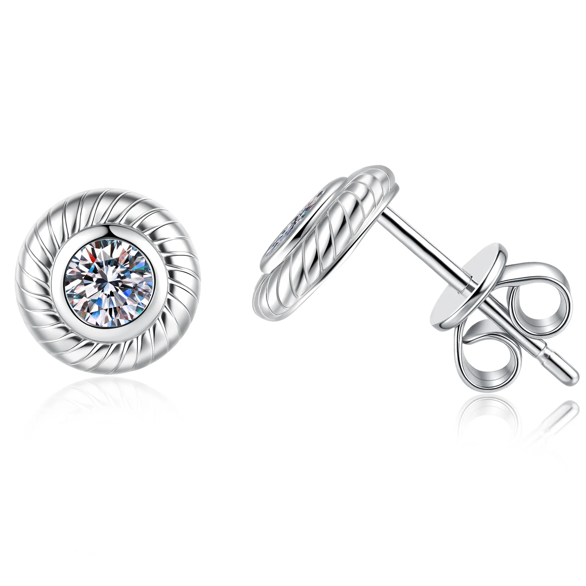 

Moissanite Stud Earrings for Women 0.3ct S925 Sterling Silver Platinum Color Minimalist Fine Jewelry