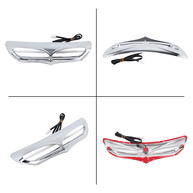 Motorcycle Front Fairing Vent Accent Cover Chrome For Harley Touring Electra Street Glide 2014-2022 Accessories