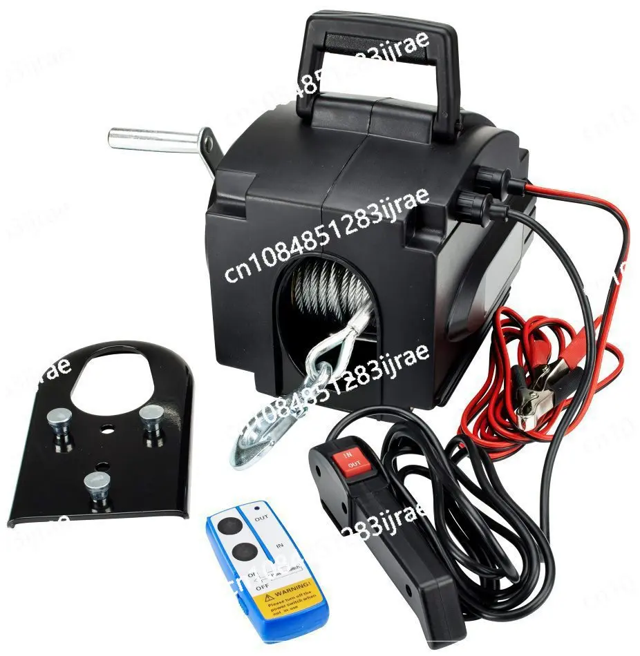 Marine Electric Winch 3500lbs Portable Marine Yacht Electric Winch Small Crane Tractor 12V