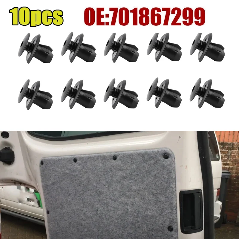 50pcs For VW /Volkswagen T4 T5 Transporter Eurovan Trim Panel Lining Fixing Clips 9mm 70186729901C