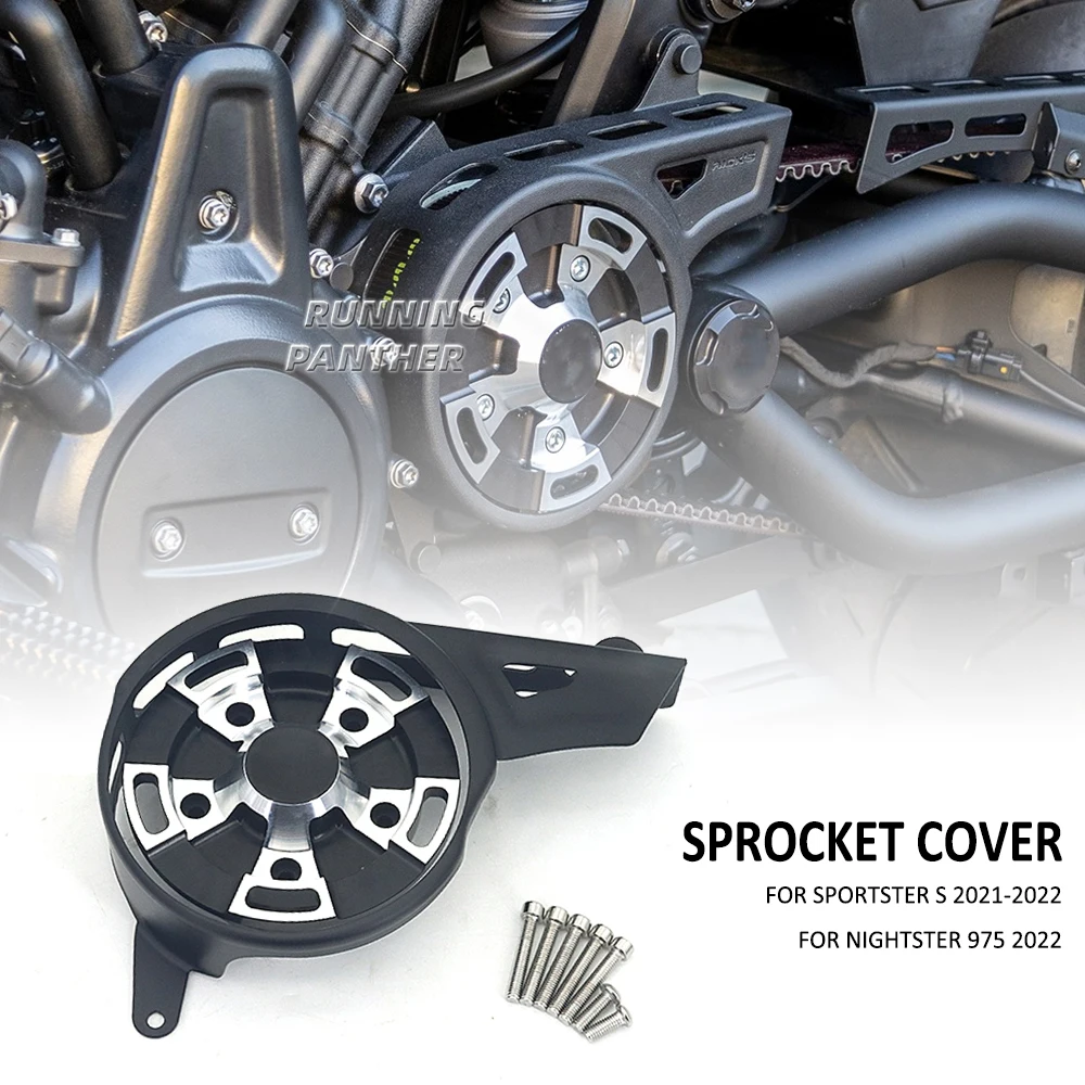 

For RH1250S Sportster S 1250 RH 1250 S RH975 Nightster 975 2022 Motorcycle Front Drive Pulley Engine Upper Sprocket Guard Cover