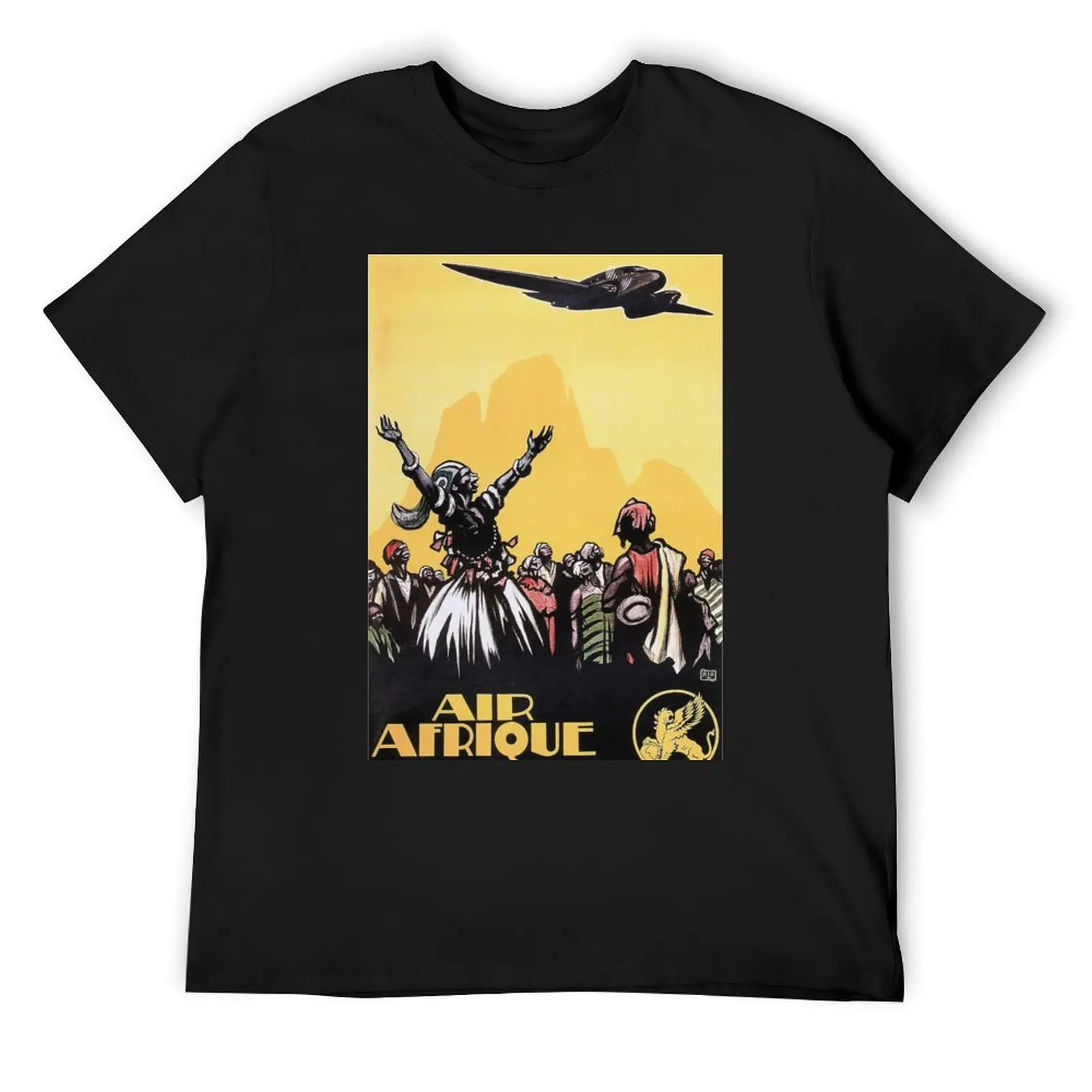 AIR AFRIQUE Airline Line of Bamako Africa Vintage Plane Travel T-Shirt customizeds plus size clothes Blouse T-shirt men