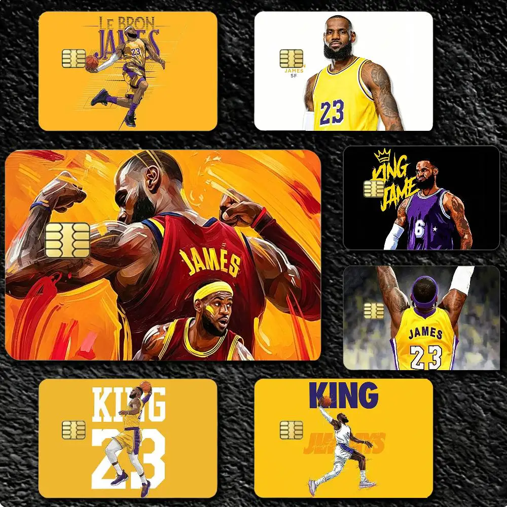 POP Basketball Player L-LeBron- James 4pcs 1Set Card Stickers Small Waterproof Chip 4PCS Card Sticker Anti-Scratch
