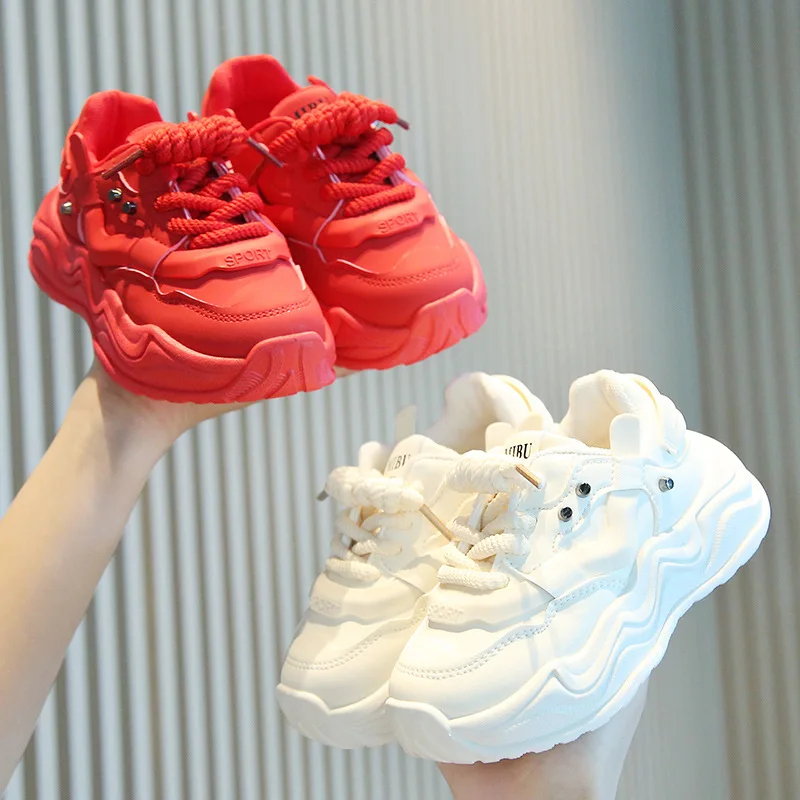 

Disney Kids Sneakers 2025 Spring Autumn New Style Boys Dad Shoes Girls' Korean-Style White Shoes, Soft Sole Toddler Casual Shoes