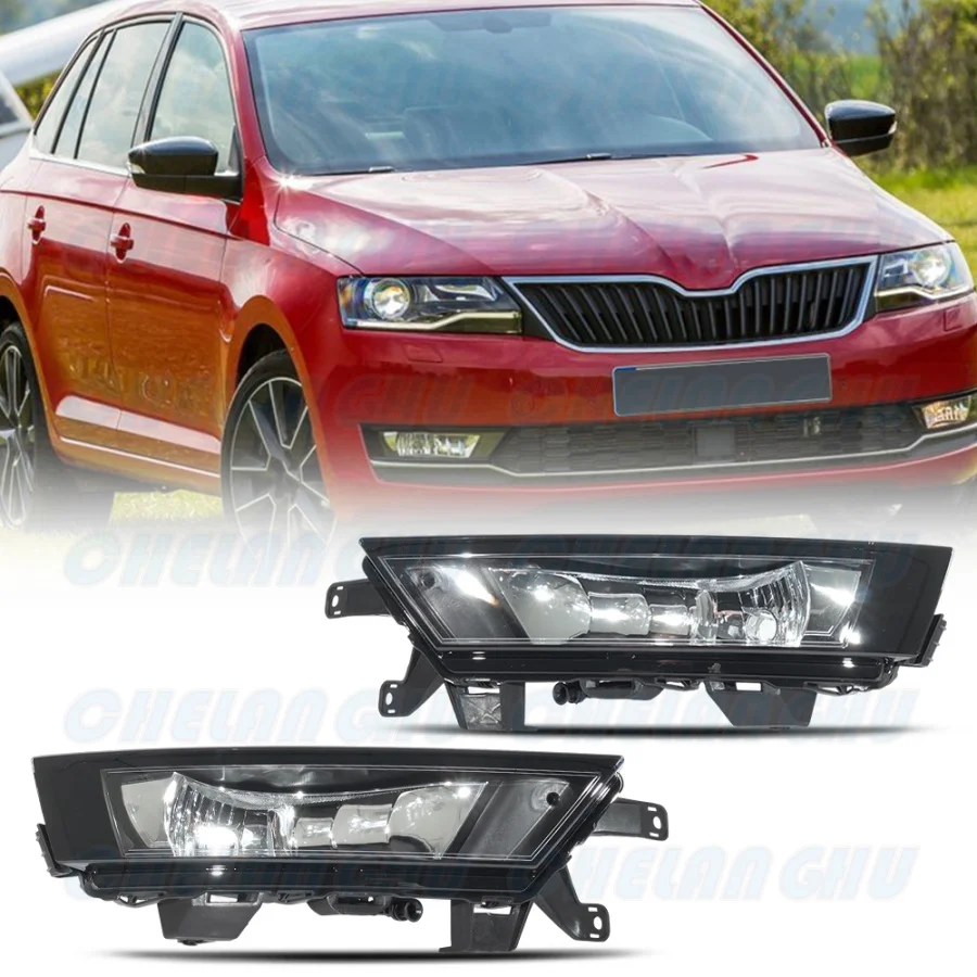 

For Skoda Rapid 2017 2018 2019 Car accessories Front Bumper Fog Light Lamp Without Bulbs 5JA941699D 5JA941700D