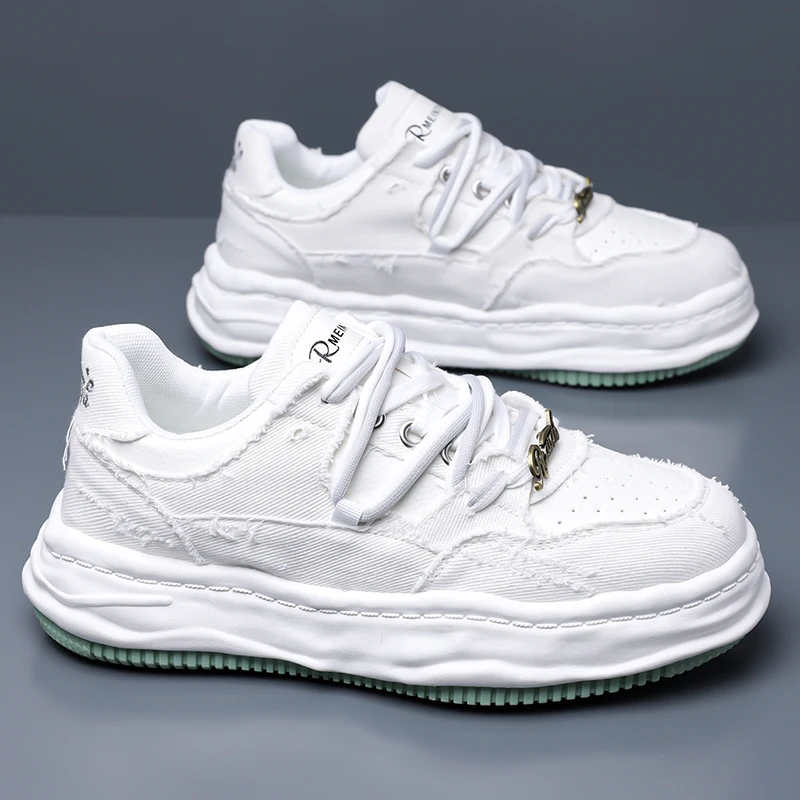 Men's Trendy Skate Shoes, Comfy Non Slip Casual Lace Up Sneakers For Women's Outdoor Activities