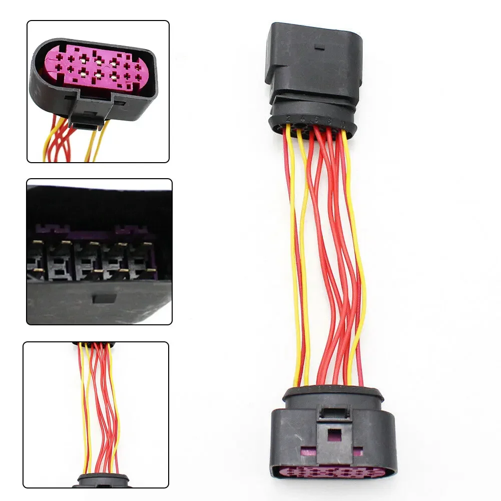 Car Xenon Headlight 10 To 14Pin Plug Connector Adapter Headlight Wire Harness Connector 1J0973737 1J0973835 For Golf MK6