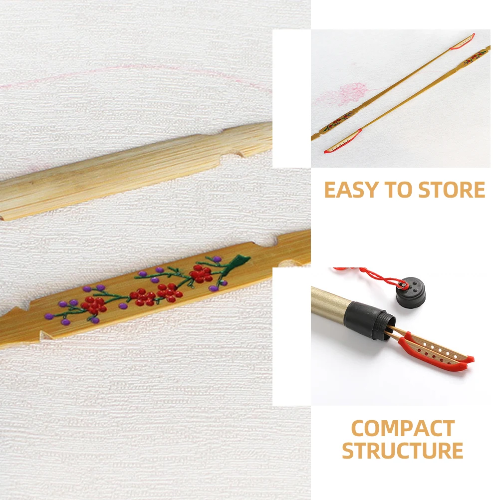 

2pcs Bamboo Dulcimer Mallets Replacement Sticks Long Lightweight Instrument Accessories Durable Crack Resistant Music Supplies