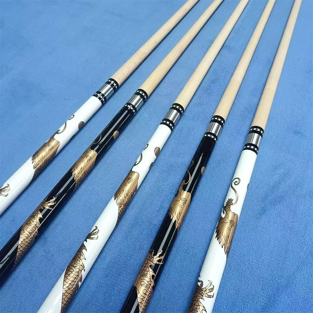 New Model Black 8 & 9 Ball Snooker Cue – 1/2 Split Joint Crafted from High-Quality Maple Wood with Precision Hand Finishing