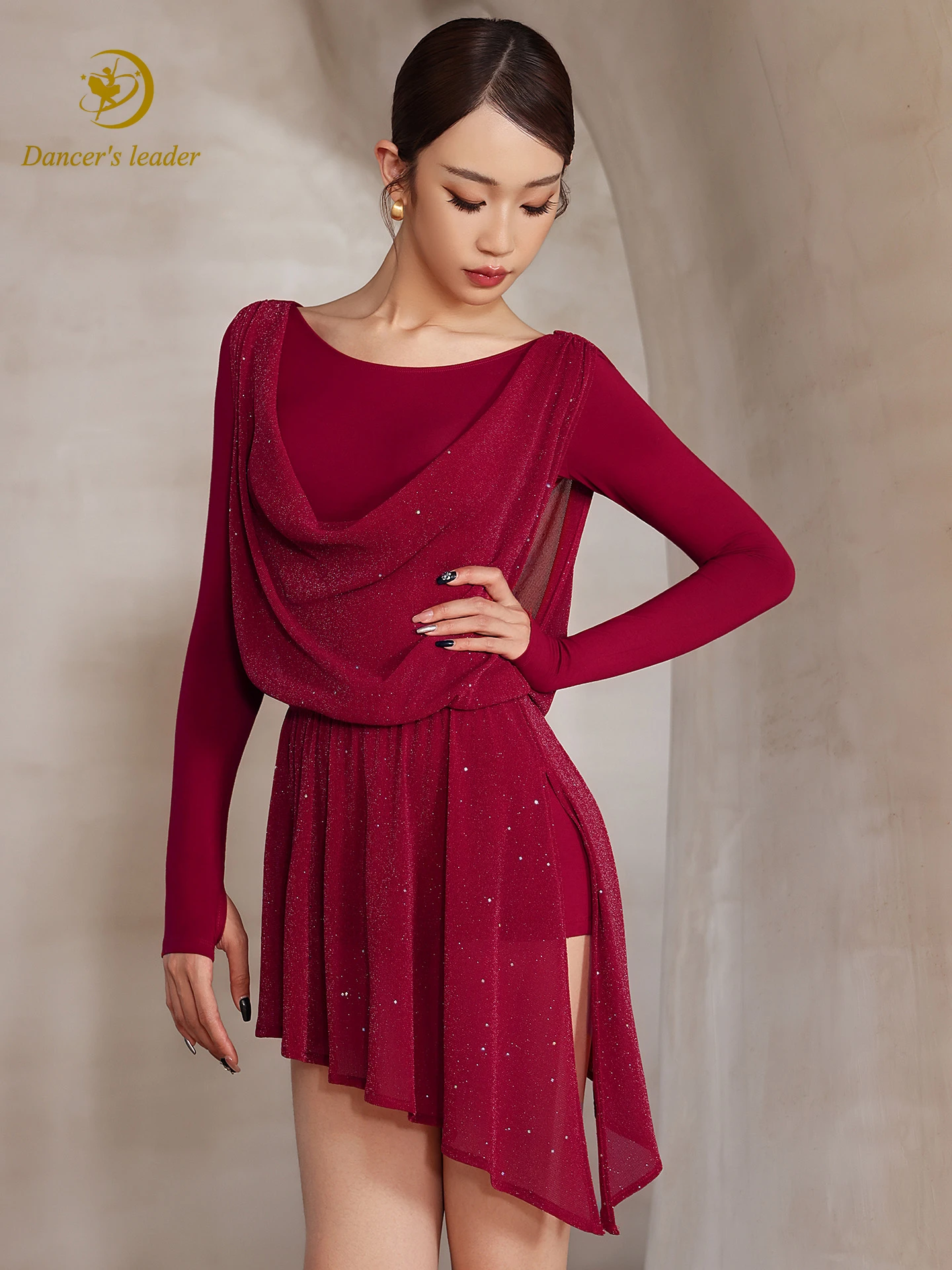 costume-de-danse-latine-pour-femmes-adultes-enfants-robe-de-spectacle-samba-haut-de-gamme-maille-scintillante-faux-deux-pieces