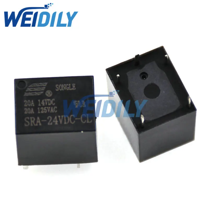 5PCS Mini Power Relay 5V 24V 12VDC 20A SRA-05VDC-CL SRA-12VDC-CL SRA-24VDC-CL 5Pins SRA 12V T74 Automotive Relay New