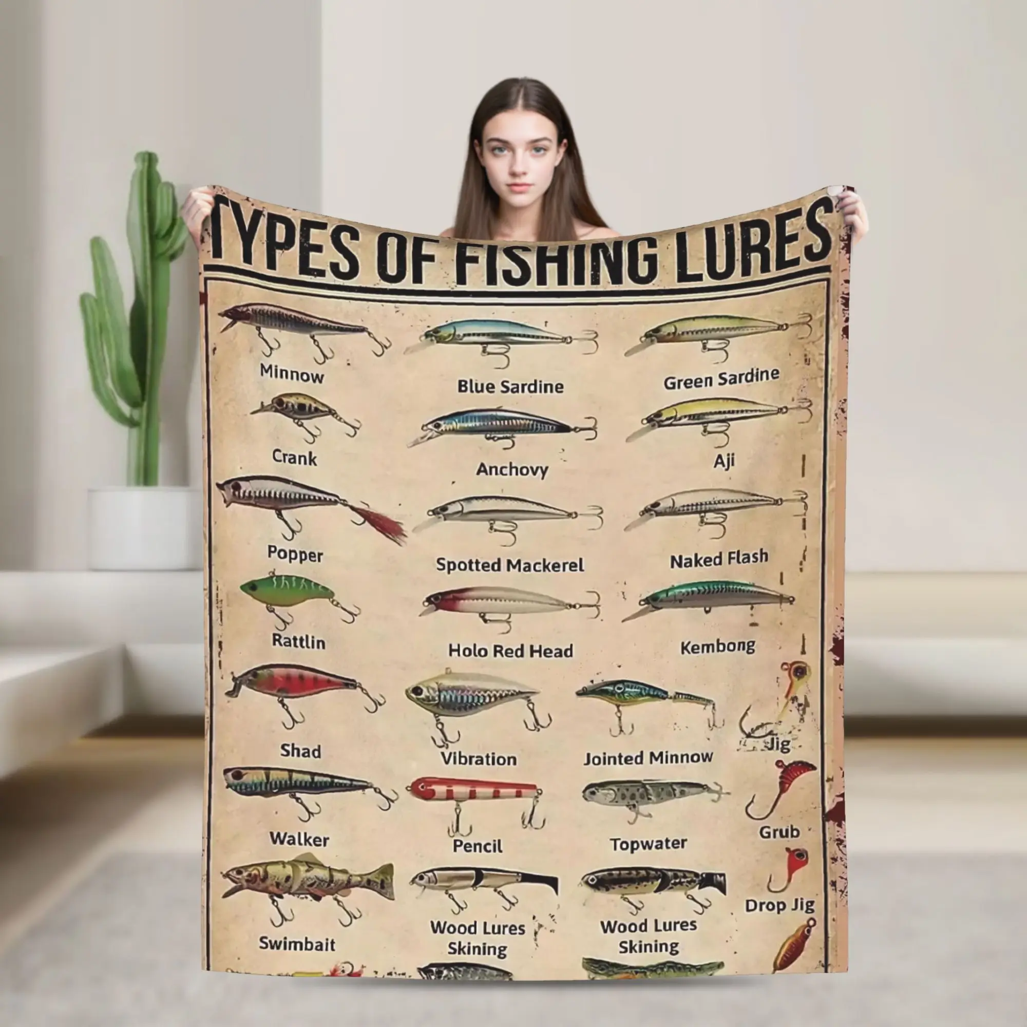 Sports Fish Funny Lover (2) Blankets  Warm Soft Aesthetic Plush Throw Blanket For Couch Bed Travel Flannel Bedspread Bed Cover