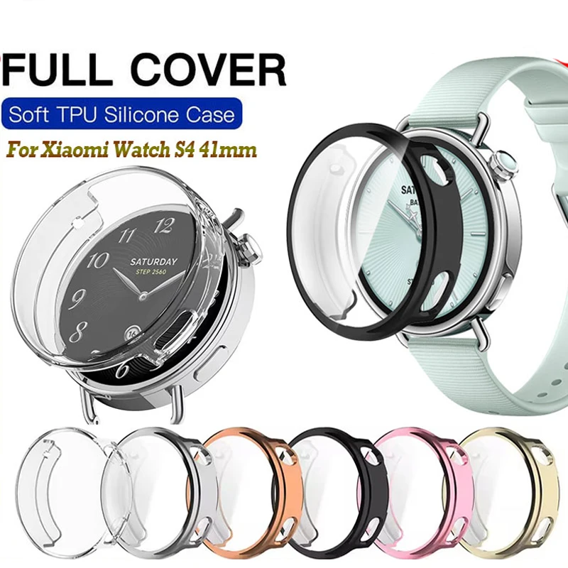 Protective Case For Xiaomi Watch S4 41mm Smartwatch Soft TPU Shell Shockproof Protector Cover For Xiaomi S4 41mm Accessories