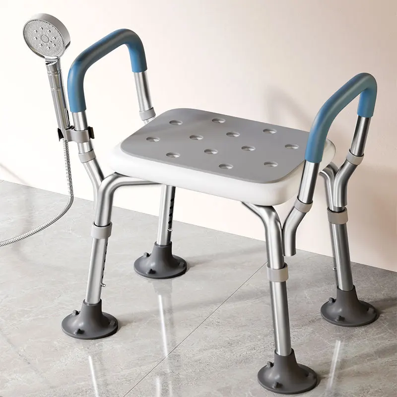 Simple Anti-drop Nursing Home Bathroom Bath Stool Non-slip Sitting Chair for The Elderly, Bathroom Stool for Pregnant Women,