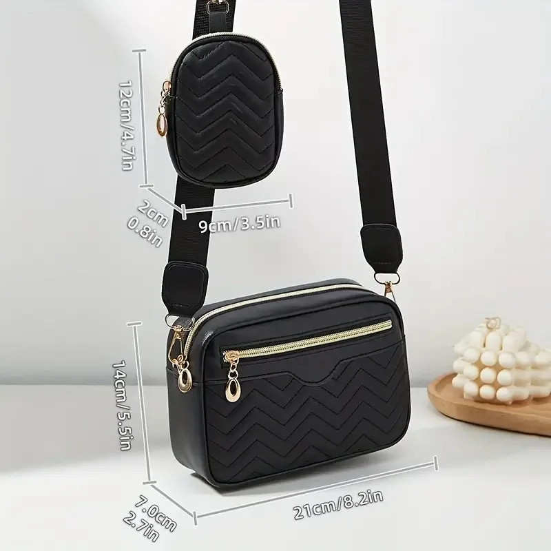 Women's Single Shoulder Bag 2025 New Wave Embroidery Front Drawstring Crossbody Camera Bag Casual Phone Bag Coin Purse