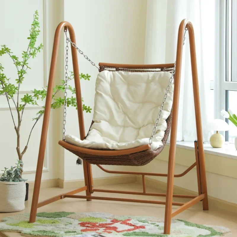 

Terrace Swing Chair Outdoor Furniture Garden Hang Freestanding Awning Wooden Hammock Pool Terraces Canopy Outside Chairs Patio