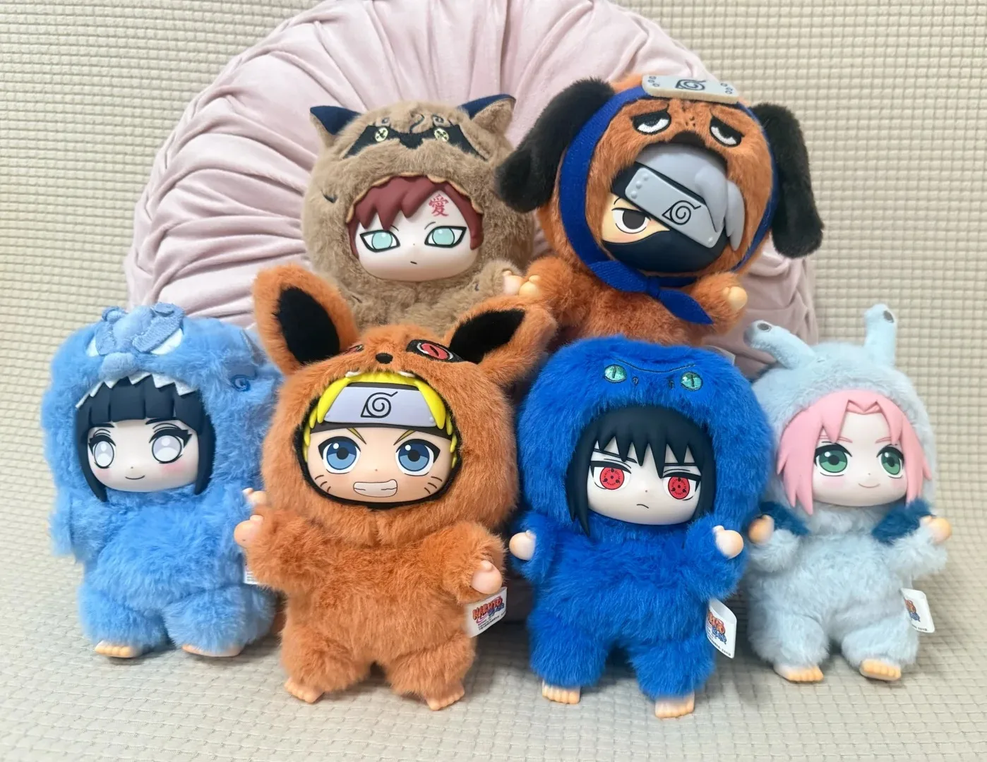 Toptoy Naruto Shippuden Beast Party Series Vinyl Figure PlushLike Texture Blind Box Chibi Kakashi Sasuke Collectible