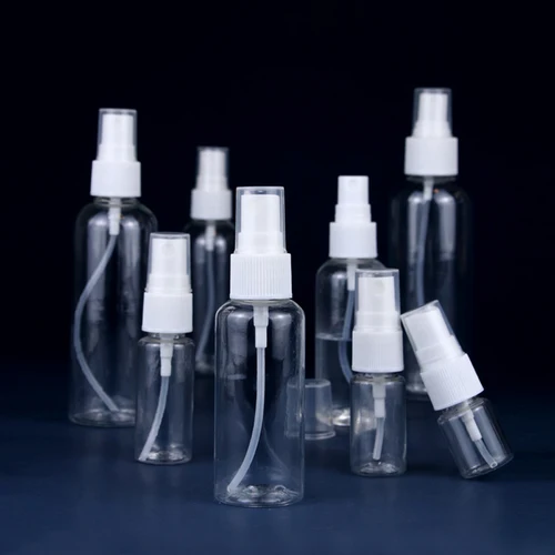 Imagen 2 del producto 50 Uds 100ml 50ml 30ml 20ml botella con pulverizador con bomba pulverizador transparente atomizador de plástico dispensador de Alcohol contenedor de cosméticos portátil