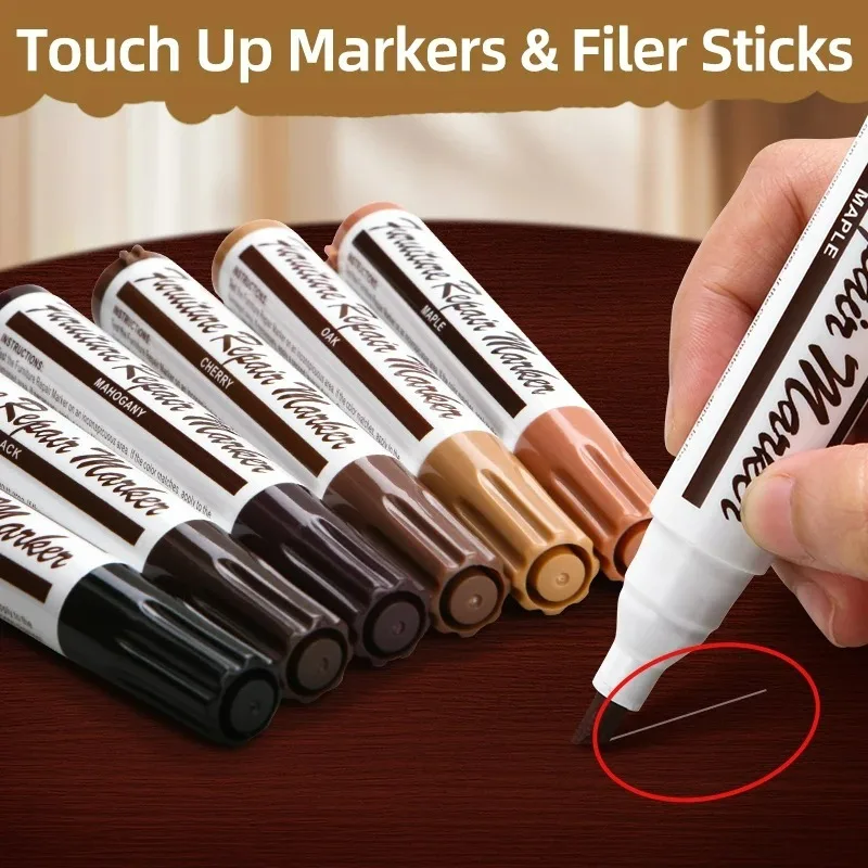 Touch-up Markers Pen Furniture Wood Scratch Repair Kit Floors Tables Grain Paint Pen Desks Stains Waterproof Wall Treatments