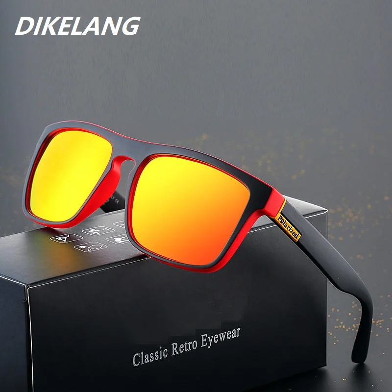 Classic Square Polarized Sunglasses Men Women Driving Fishing Luxury Brand Designer Vintage Sun Glasses For Man UV400 Eyewear