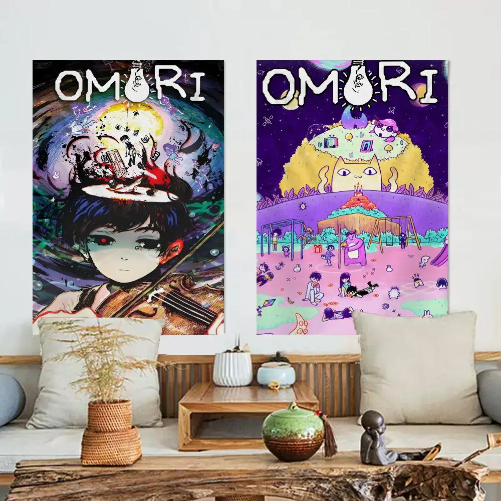 Hot Anime Video Game O-Omori Tapestry For Indoor Outdoor Living Room Bedroom Patio Durable Versatile Decor All Weather Use