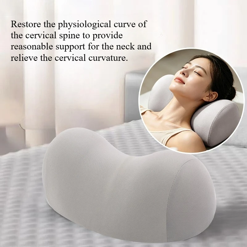 Simple Solid Color Pillow, Memory Foam Lumbar Support Cushion, Comfortable and Thick Office Car Use Backrest Cushion