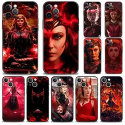 Phone Case For iPhone 15 14 13 12 11 Pro Max 5 5S 6S 6 7 8 Plus X XR 12 13 Mini Silicon Soft Cover Avengers Scarlet Witch Marvel