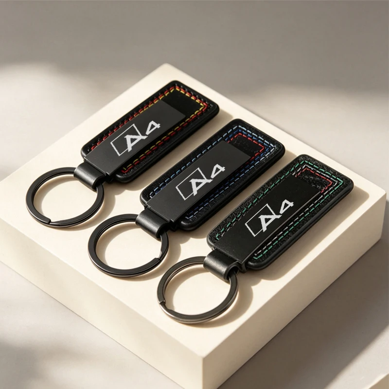 Alloy Key Chains Rings for Audi A4 2026 2024 Metal Car Keyring Keychain Gift Accessories Emblem Pendant Buckle Vehicle Styling