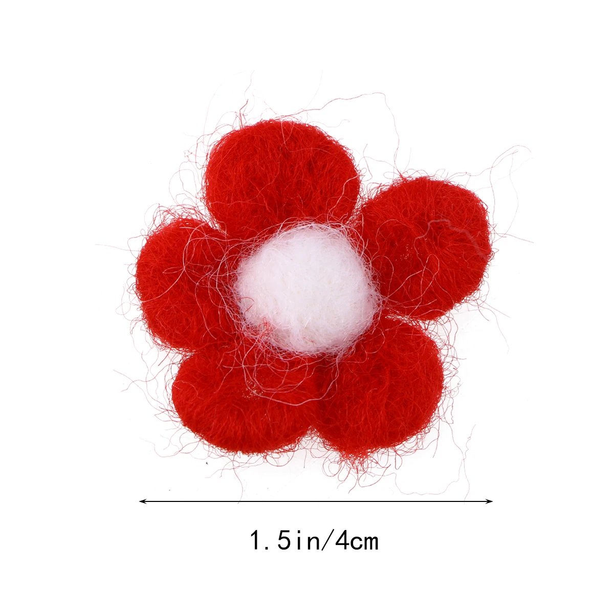 

Wool Felt Balls for DIY Decorations 5-petal Flowers Crafts Accessories Soft Durable Various Colors Needle Felting Projects